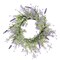 Green Leaf Candle Ring 15 Inch Purple Floral Centerpiece Accent Set of 2